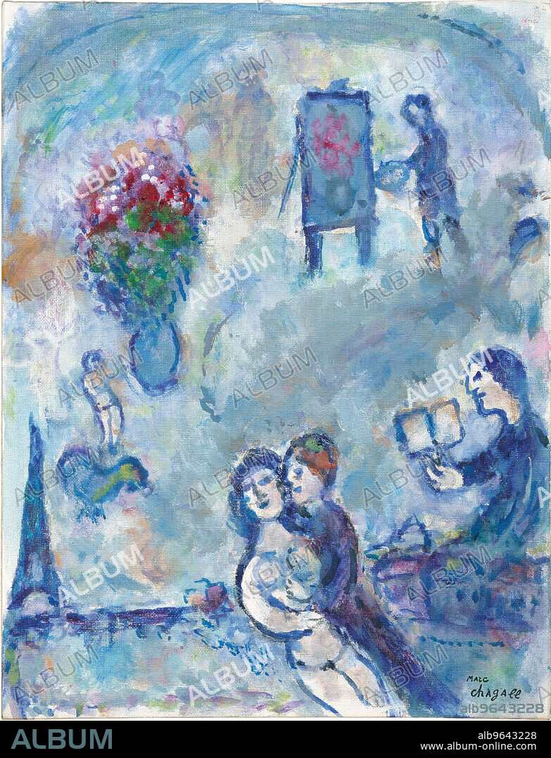 MARC CHAGALL. La lecture au couple entre Vitebsk et Paris.