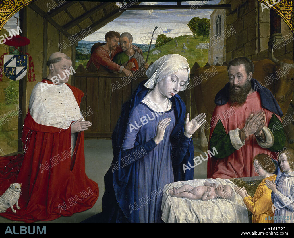 The Nativity by Jean Hey (Master of Moulins),  France,  Autun,  Musee Rolin.