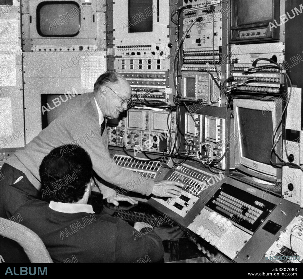 Bevatron shutdown February 20, 1993, with Edward Lofgren and Marco Monroy (sitting). The Bevatron was a particle accelerator at LBNL, which began operating in 1954. It was built to be energetic enough to create antiprotons, and test the hypothesis that every particle has a corresponding anti-particle. Confirmation of the charge symmetry conjecture in 1955 led to the Nobel Prize for physics being awarded to Emilio SegrÃ¨ and Owen Chamberlain in 1959. Hundreds of new particles and excited states were suddenly revealed, which marked the beginning of a new era in elementary particle physics. The Bevatron was finally decommissioned in 1993. Edward Joseph Lofgren (born January 18, 1914) was an American physicist in the early days of nuclear physics and elementary particle research at the LBNL. He was an important figure in the breakthroughs that followed the creation of the Bevatron, of which he was the director for a time. He remained at the Laboratory until his retirement in 1982. He turned 100 in January 2014.