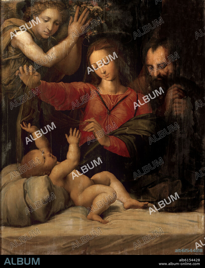 RAFAEL SANZIO O RAFAEL DE URBINO. SAGRADA FAMILIA - RENACIMIENTO ITALIANO.