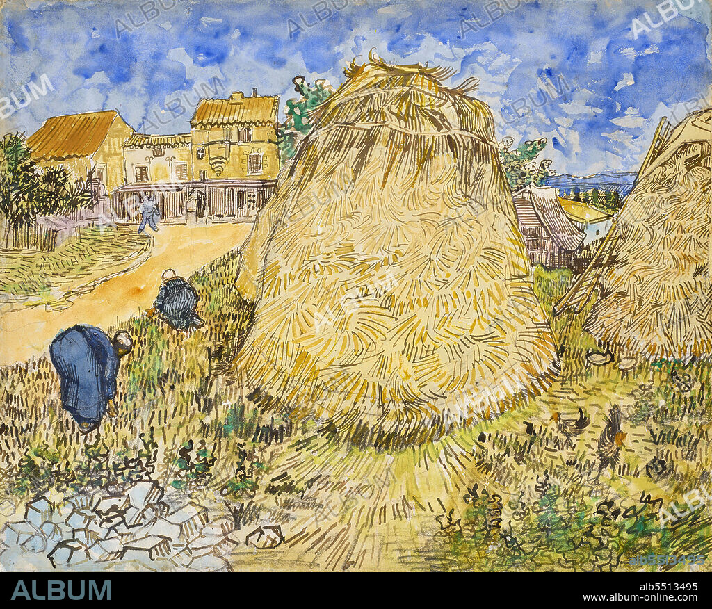 VINCENT VAN GOGH. Meules de blé.
