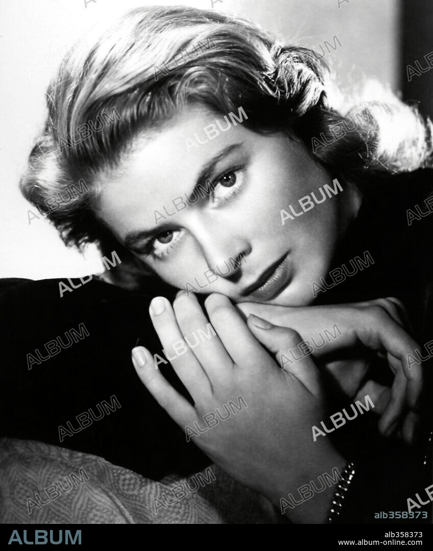 INGRID BERGMAN en ENCADENADOS, 1946 (NOTORIOUS), dirigida por ALFRED HITCHCOCK. Copyright RKO RADIO PICTURES.