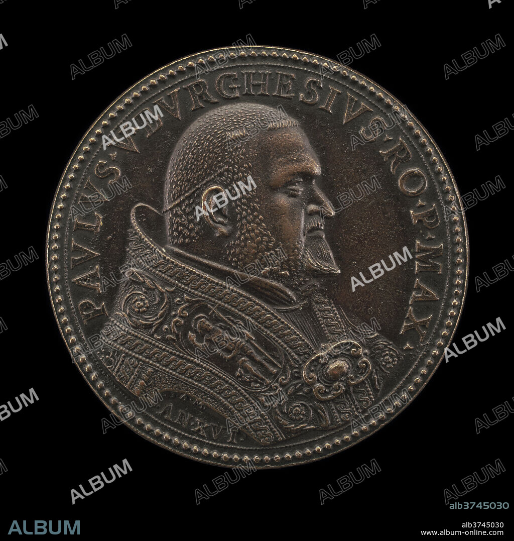GIACOMO ANTONIO MORO. Paul V (Camillo Borghese, 1552-1621), Pope 1605 [obverse]. Dated: 1619. Dimensions: overall (diameter): 3.9 cm (1 9/16 in.)  gross weight: 30.79 gr (0.068 lb.)  axis: 12:00. Medium: bronze.