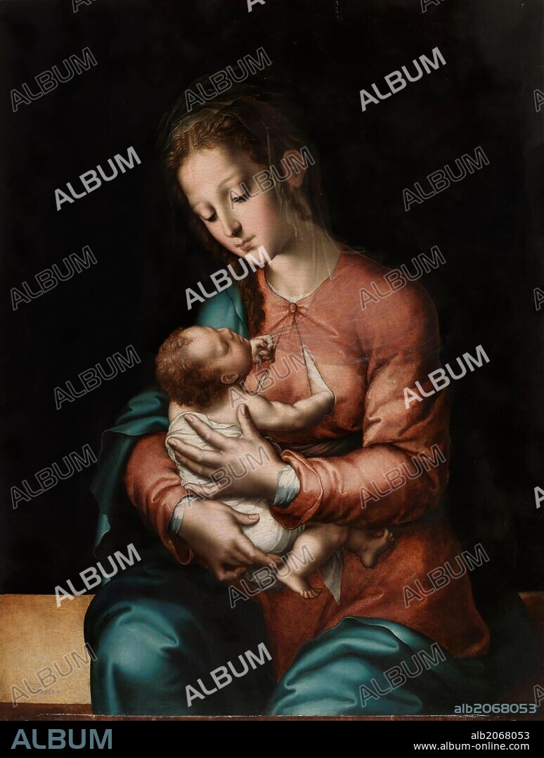 Luis de Morales / 'La Virgen y el Niño', Hacia 1565, Escuela Española, Óleo sobre Tabla, 84 cm x 64 cm, P02656.