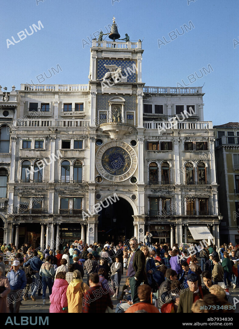 MAURO CODUSSI (1440-1504). TORRE DEL RELOJ - EDIFICIO CONSTRUIDO EN LA PLAZA DE SAN MARCOS EN EL SIGLO XVI - RENACIMIENTO ITALIANO.