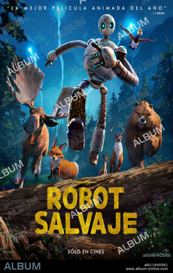 Poster de ROBOT SALVAJE, 2024 (THE WILD ROBOT), dirigida por CHRIS SANDERS. Copyright DreamWorks Animation / Universal Pictures.