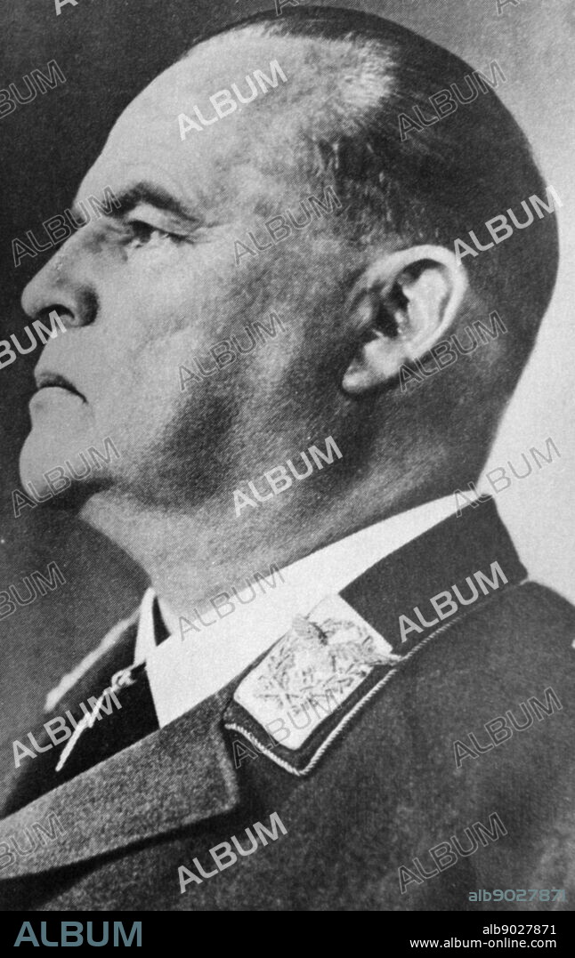 Hugo Sperrle (1885 1953) German field marshal of the Luftwaffe during World War II. Before the war he was commander of the Condor legion in Spain during the Spanish Civil War. His forces were deployed solely on the Western Front and the Mediterranean throughout the war. Seen here at his 1946 War crimes trial.