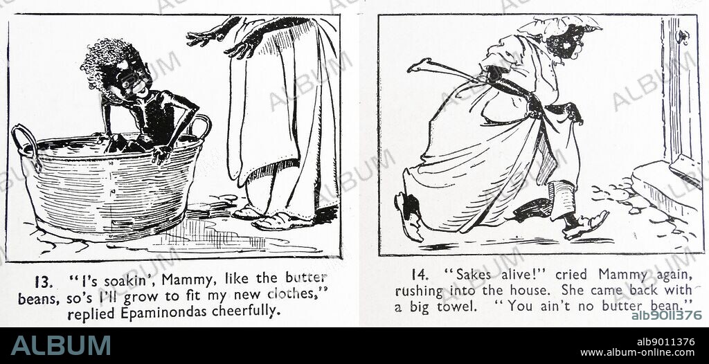 Epaminondas and his Auntie ' series of books for young children written by Sara Cone Bryant and illustrated by Inez Hogan. published in 1907. The Epaminondas character is a young black boy, and the stories are based on folk tales from the Southern states of the U.S. illustrated with stereotypes of African-Americans, the Epaminondas books have been criticised as having racist overtones and stereotypes.