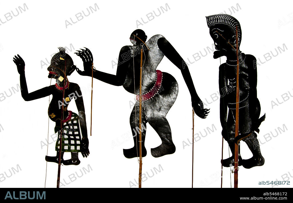 Nang talung' is the shadow puppet theatre popular in southern Thailand. It is an art form said to have originated as early as 400 BC in Southeast Asia. Performances usually last well into the night and remain an essential if diminishing part of village life in Thailand's Deep South. Nang means animal hide, from which the figures are cut. Talung refers to Phatthalung, a town in southern Thailand where the art form is said to have originated.  It is the task of a single skilled person, the 'nai nag' or puppet master, to create the whole show. Sitting behind an illuminated screen, he maneuvers up to six puppets per scene. The changing tone of the puppeteers voice differentiates between the characters, while a band of musicians adds tension to the story. While the more formal 'nang yai' is based on the Hindu epic the Ramayana known as the Ramakien in Thai 'nang talung' takes its inspiration from everyday life.