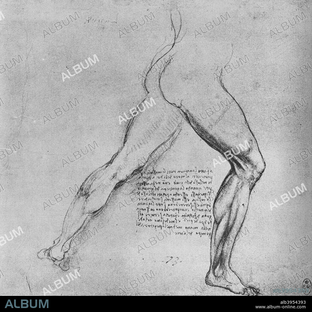 'Study of the Legs of a Man Lunging to the Right', c1480 (1945). From The Drawings of Leonardo da Vinci. [Reynal & Hitchcock, New York, 1945].