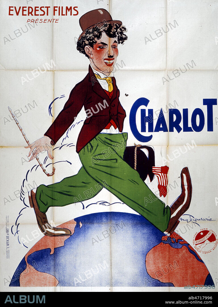 Affiche pour un film de CHARLOT, CHARLIE CHAPLIN (1889-1977). Credit : Collection KHARBINE-TAPABOR.