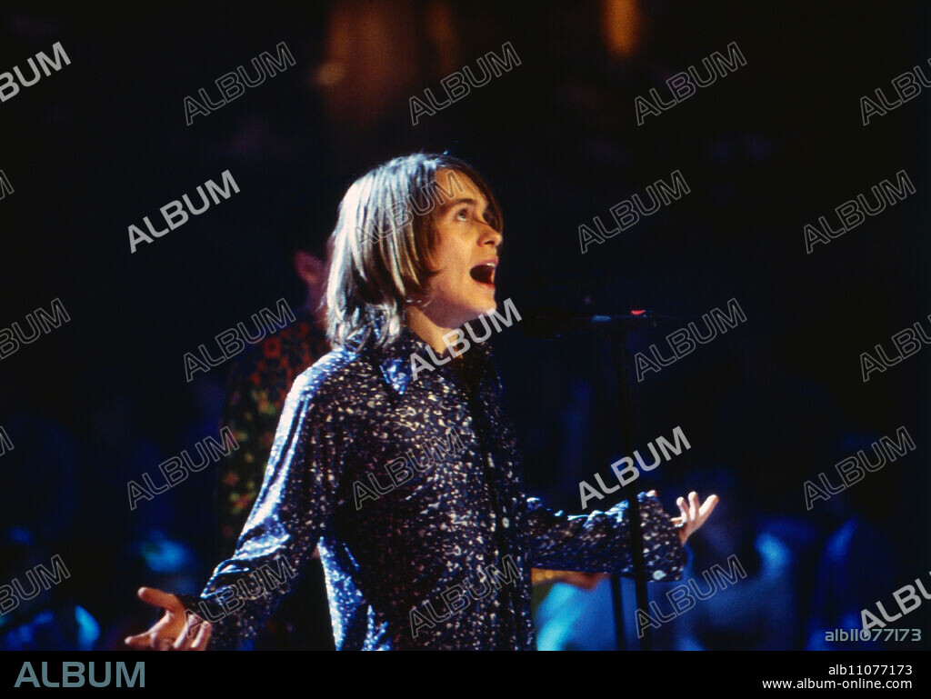 Mark Owen, British singer and dancer, performing on the show "Stars 97" in Baden-Baden, Germany 1997.