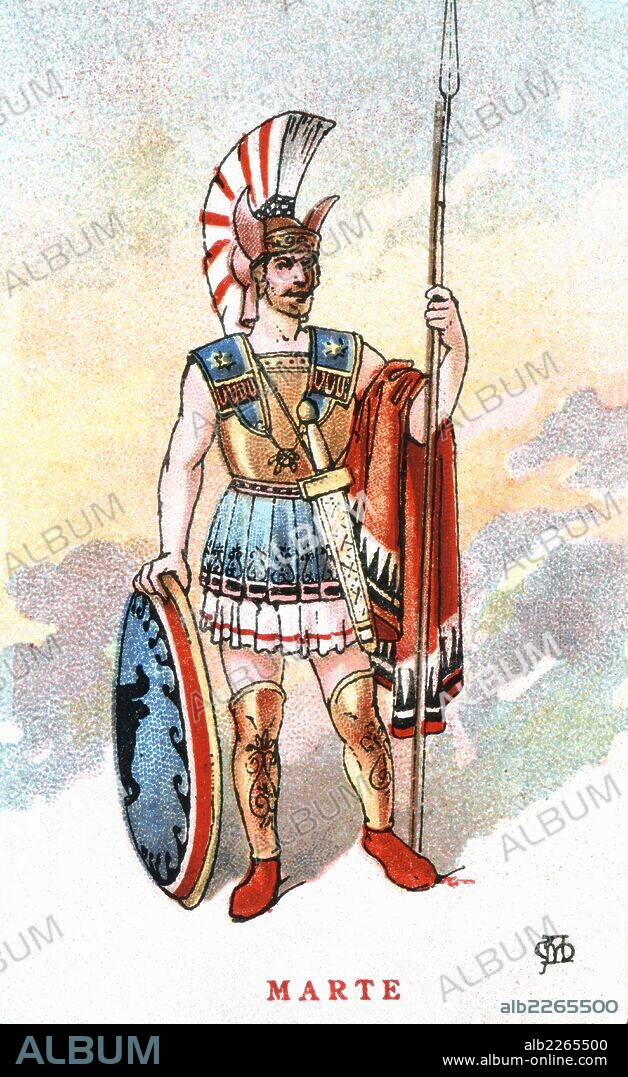 APEL·LES MESTRES I OÑÓS. Mitología. Marte, dios de la guerra, hijo de Júpiter. Años 1920.