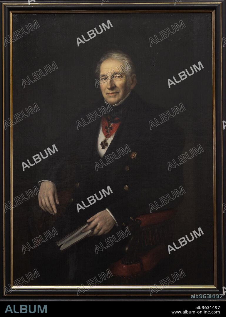 JANIS STANISLAVS ROZE (1823-1897). LATVIAN ARTIST.. Janis Stanislavs Roze (1823-1897). Latvian painter. Portrait of Johann Philipp von Schultz, 1861. Oil on canvas (126 x 94 cm). Latvian National Museum of Art. Riga, Latvia.