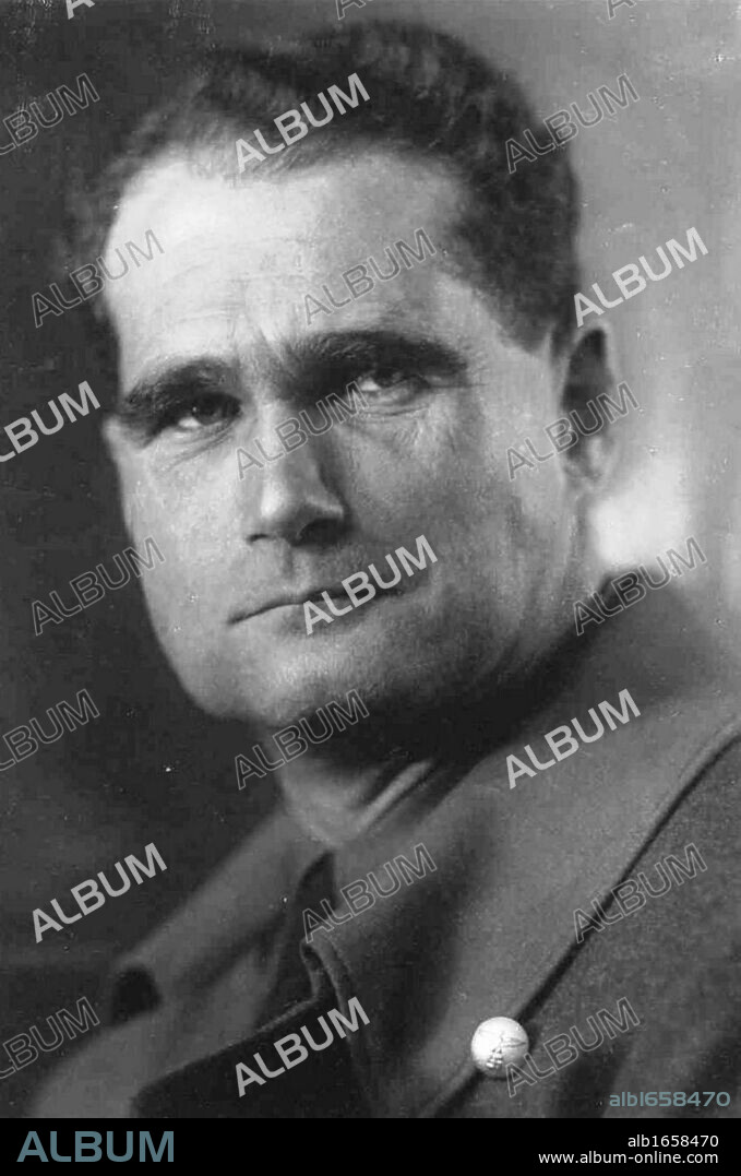 Rudolf Hess (1894-1987) prominent figure in Nazi Germany.  Acted as Adolf Hitler's deputy in the Nazi Party from 1926-1941.