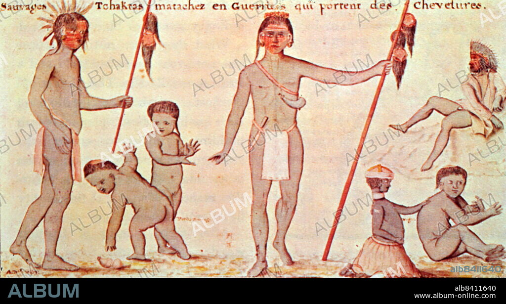 DeBatz's watercolour pictures of Choctaw Indians of Alabama and Mississippi. Jean Pierre de Batz (26 January 1754 - 10 January 1822), was a French royalist and businessman.