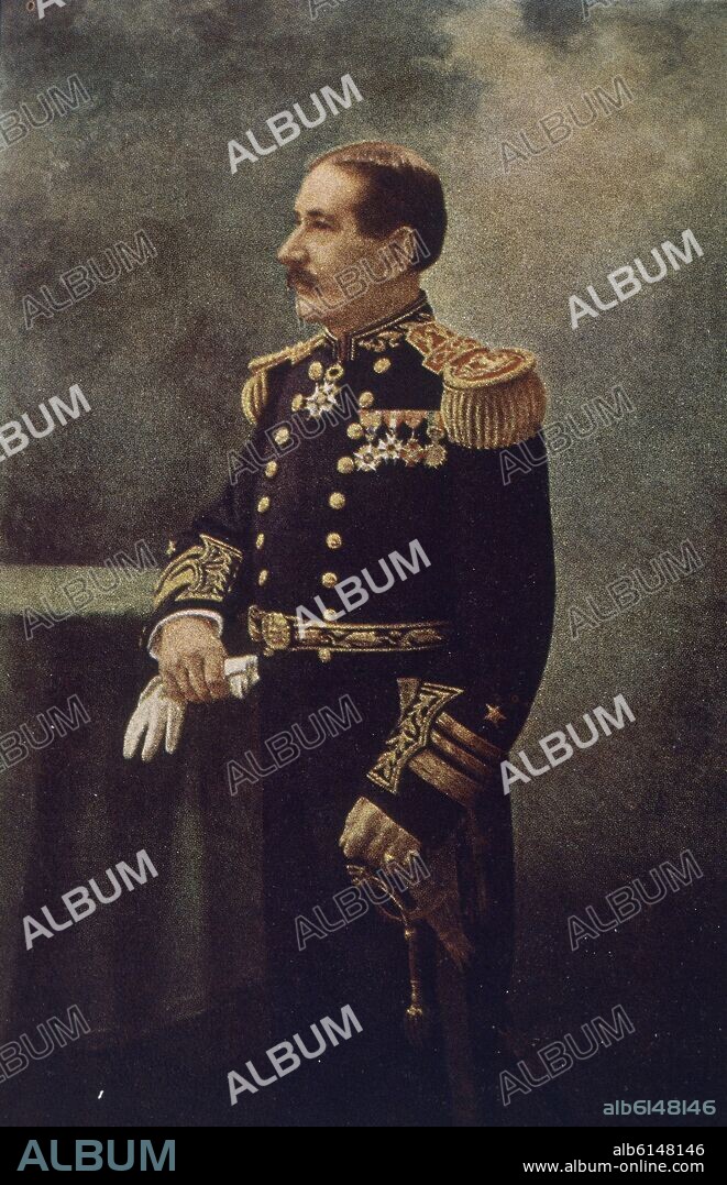 RETRATO DEL ALMIRANTE CHILENO JUAN JOSE LATORRE BENAVENTE (1846-1879) "MAGALLANES".