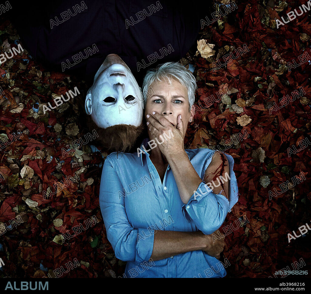 JAMIE LEE CURTIS y NICK CASTLE en LA NOCHE DE HALLOWEEN, 2018 (HALLOWEEN), dirigida por DAVID GORDON GREEN. Copyright MIRAMAX.