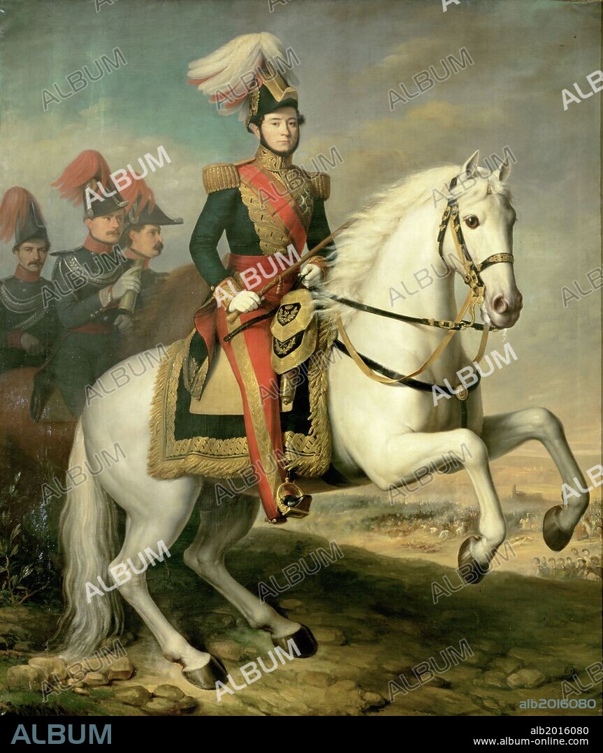 ANTONIO MARIA ESQUIVEL. Antonio María Esquivel / 'Equestrian Portrait of Juan Prim', 1844, Oil on canvas, 277 x 234 cm.
