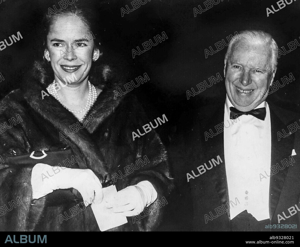 Charlie Chaplin and Oona O'Neill, 60s.