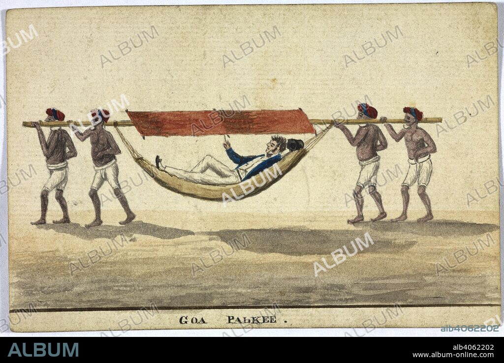 Goa Palkee. Bombay Views and Costume. 1810-11. India. Source: WD 315 no.82.