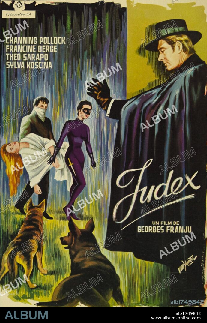 Poster of JUDEX, 1963, directed by GEORGES FRANJU. Copyright CONTINENTAL DISTRIBUTING.