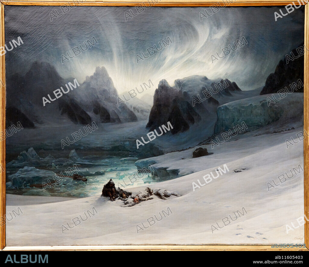 Magdalena Bay, View from the Peninsula of the Tombs, Northern Spitsbergen; Aurora Borealis, About 1840, Salon of 1841, Oil on canvas, François BIARD, Lyon, 1798 ou 1799 - Samois-sur-Seine, 1882, Musée du Louvre, Paris, France.