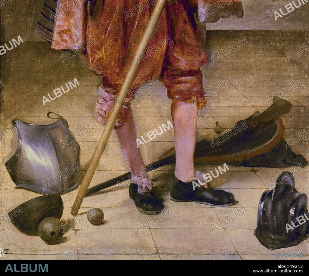 DIEGO VELAZQUEZ (1599-1660). EL BUFON LLAMADO DON JUAN DE AUSTRIA - DETALLE DE LA MITAD INFERIOR - SIGLO XVII - BARROCO ESPAÑOL - NP 1200 - CONJUNTO 64118.