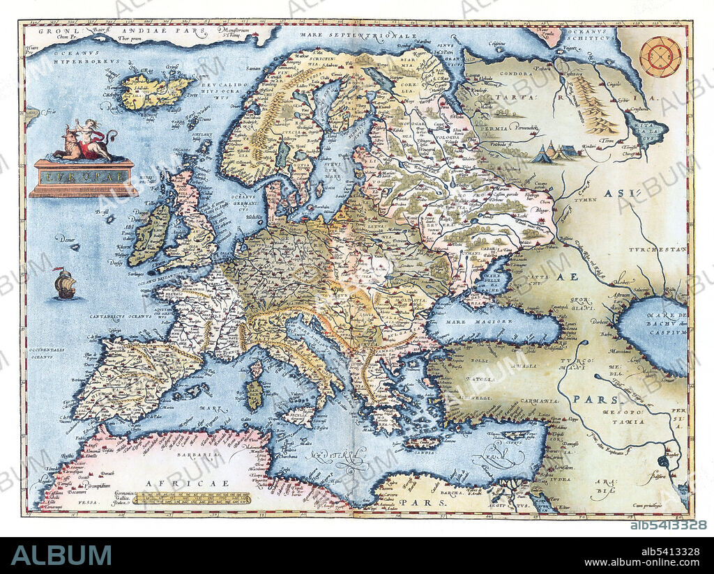 Theatrum Orbis Terrarum, Europe, 1570