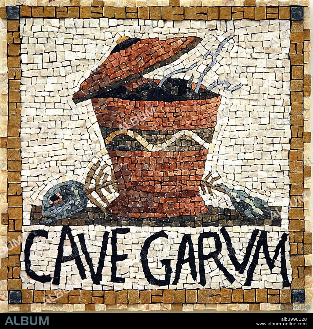 Cave Garum. Salsa Garum. Mosaico. Imperio romano.