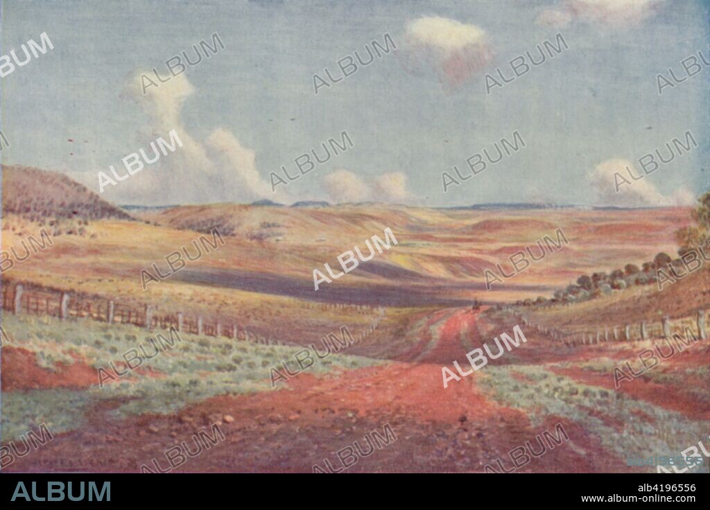 'The Monaro Plains', 1923. From "Australia, New Zealand and Oceania in Pictures", by H. Clive Barnard, M.A., Blitt. [A. & C. Black, Limited, London, 1923].