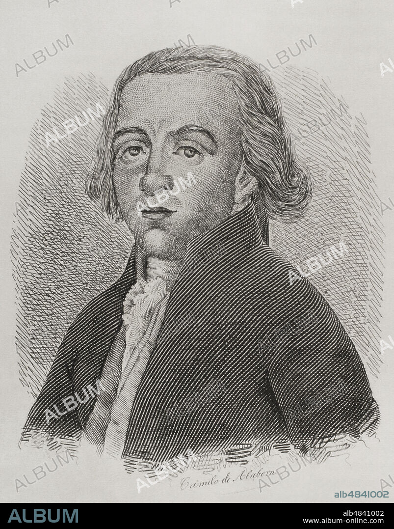 Juan Meléndez Valdés (1754-1817). Poeta, jurista y político español. Grabado. Historia del Levantamiento, Guerra y Revolución Española, por el Conde de Toreno. Madrid,1851.