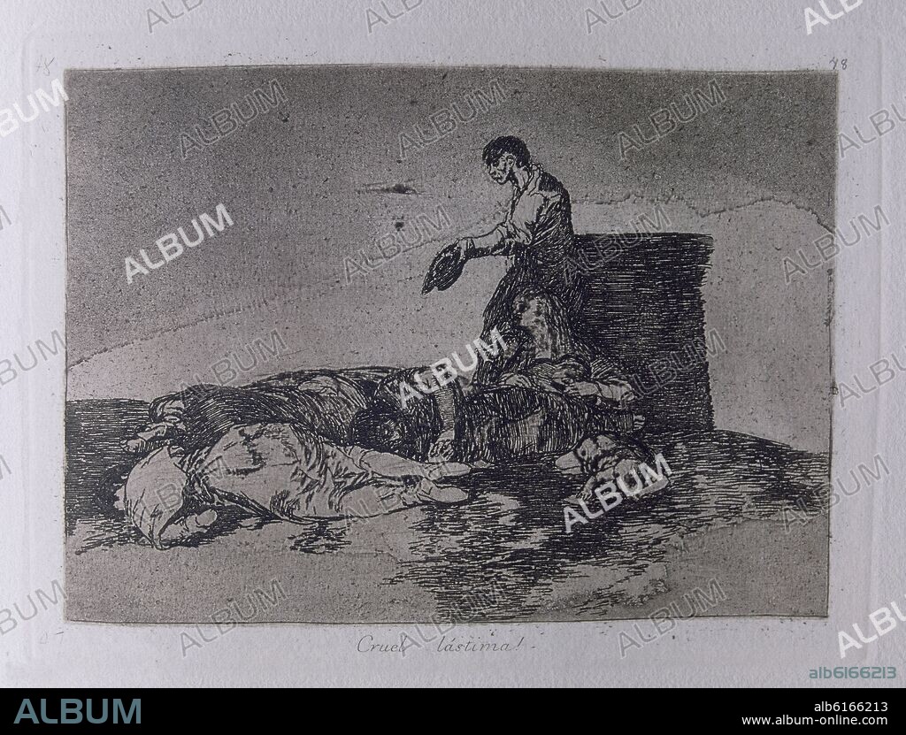 FRANCISCO DE GOYA. Cruel tale of woe!, plate 48 of 'The Disasters of War' - 1810/14 - 15,1x20,8 cm - etching, burnished lavis and burin.