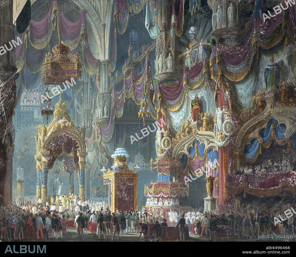ALESSANDRO SANQUIRICO. The Coronation of Emperor Ferdinand I of Austria as King of Lombardy-Veneto in the Cathedral of Milan.