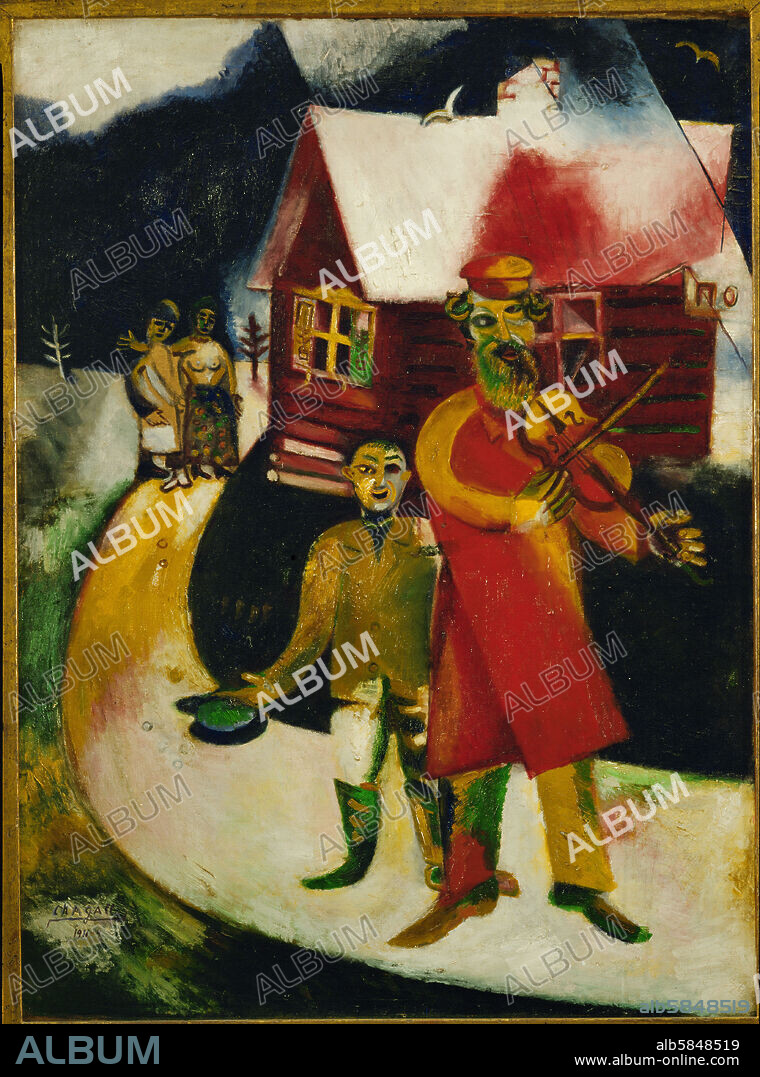 MARC CHAGALL. The Fiddler, 1911 Oil on canvas.