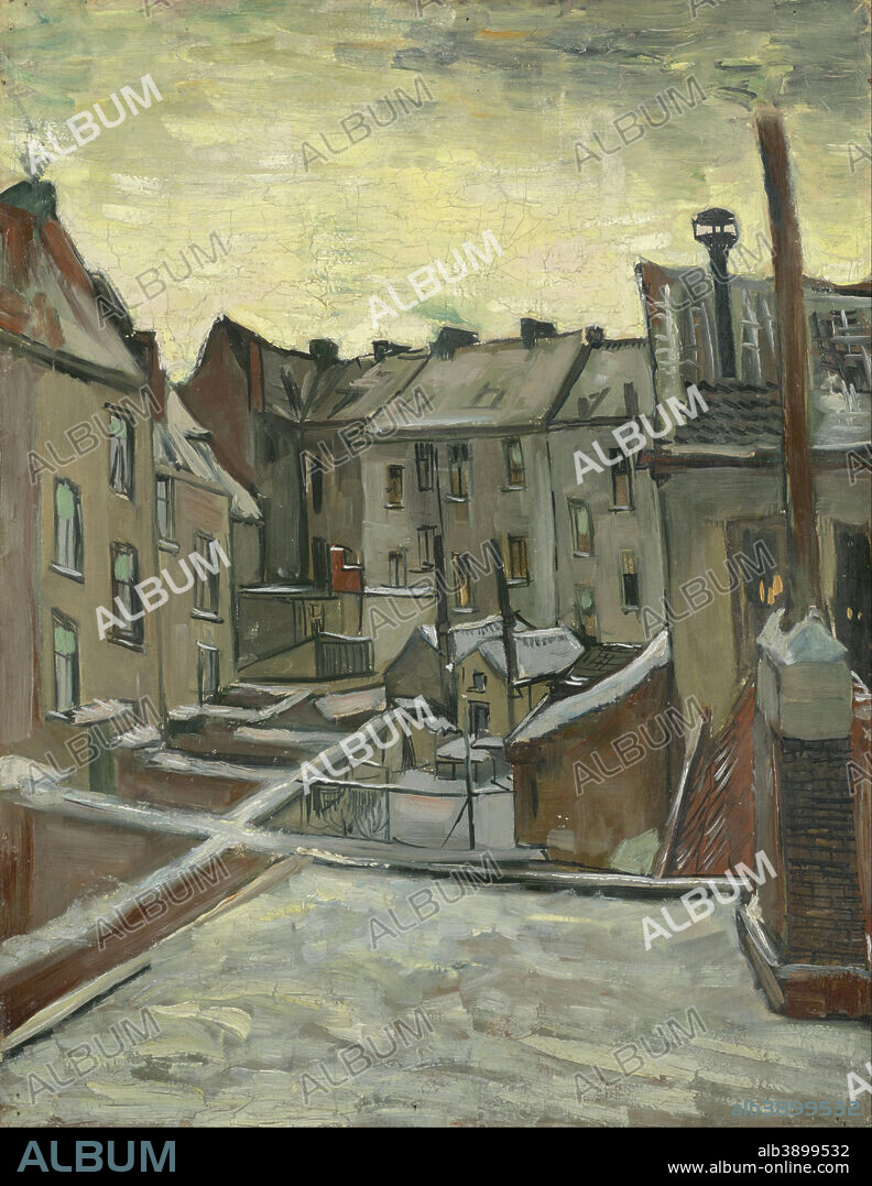 VINCENT VAN GOGH. Houses seen from the back. Date/Period: December 1885 - February 1886. Landscape. Oil on canvas. Height: 44 cm (17.3 in); Width: 33.5 cm (13.1 in).
