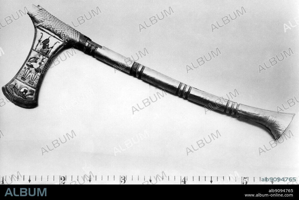 Axe of Amosis I New Kingdom XVIII dynasty 1570-1545 BC - Ahmose I was a pharaoh of ancient Egypt and the founder of the Eighteenth dynasty. ©TopFoto.