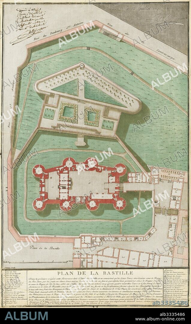 PIERRE-FRANçOIS PALLOY. Plan de la Bastille.