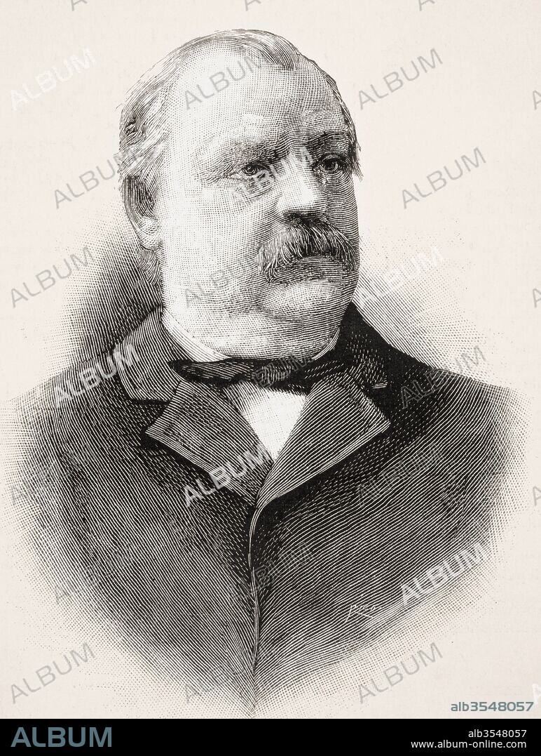 Stephen Grover Cleveland, 1837 – 1908. 22nd and 24th President of the United States of America. From La Ilustracion Española y Americana, published 1892.
