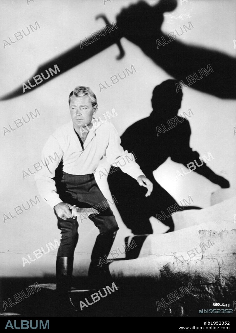 ALAN LADD en LA NOVIA DE ACERO, 1952 (THE IRON MISTRESS), dirigida por GORDON DOUGLAS. Copyright WARNER BROTHERS.