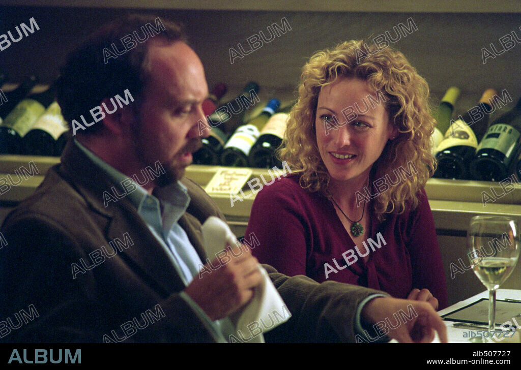PAUL GIAMATTI and VIRGINIA MADSEN in SIDEWAYS, 2004, directed by ALEXANDER PAYNE. Copyright 20TH CENTURY FOX / WALLACE, MERIE W.