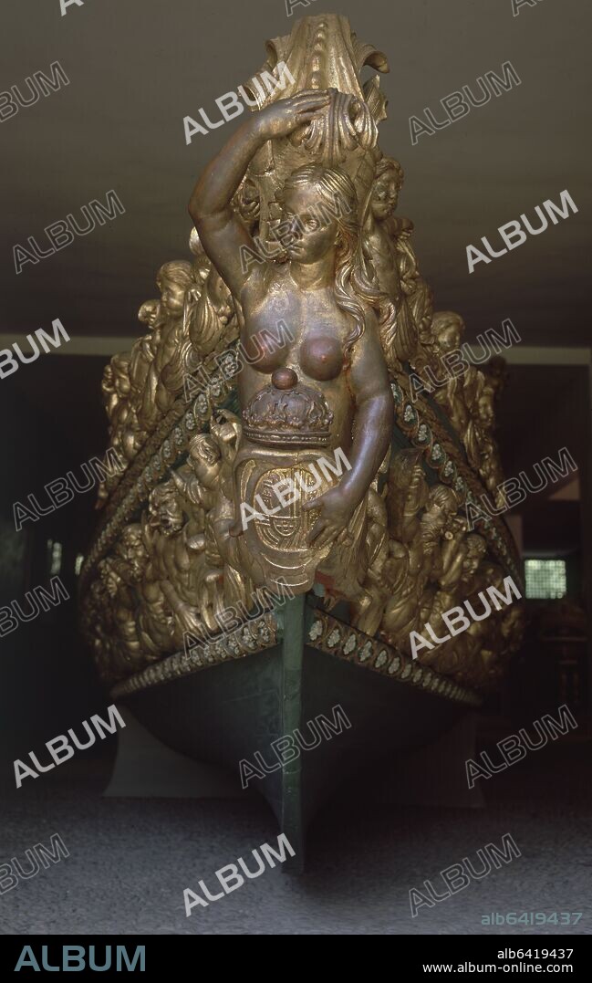 MASCARON DE PROA DE LA GONDOLA VENECIANA DE FELIPE V - SIGLO XVI.