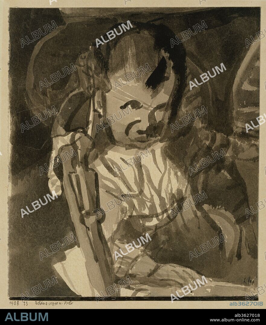 Sketch of Felix Klee. Artist: Paul Klee (German (born Switzerland), Münchenbuchsee 1879-1940 Muralto-Locarno). Dimensions: 12 7/8 × 9 7/8 in. (32.7 × 25.1 cm). Date: 1908.