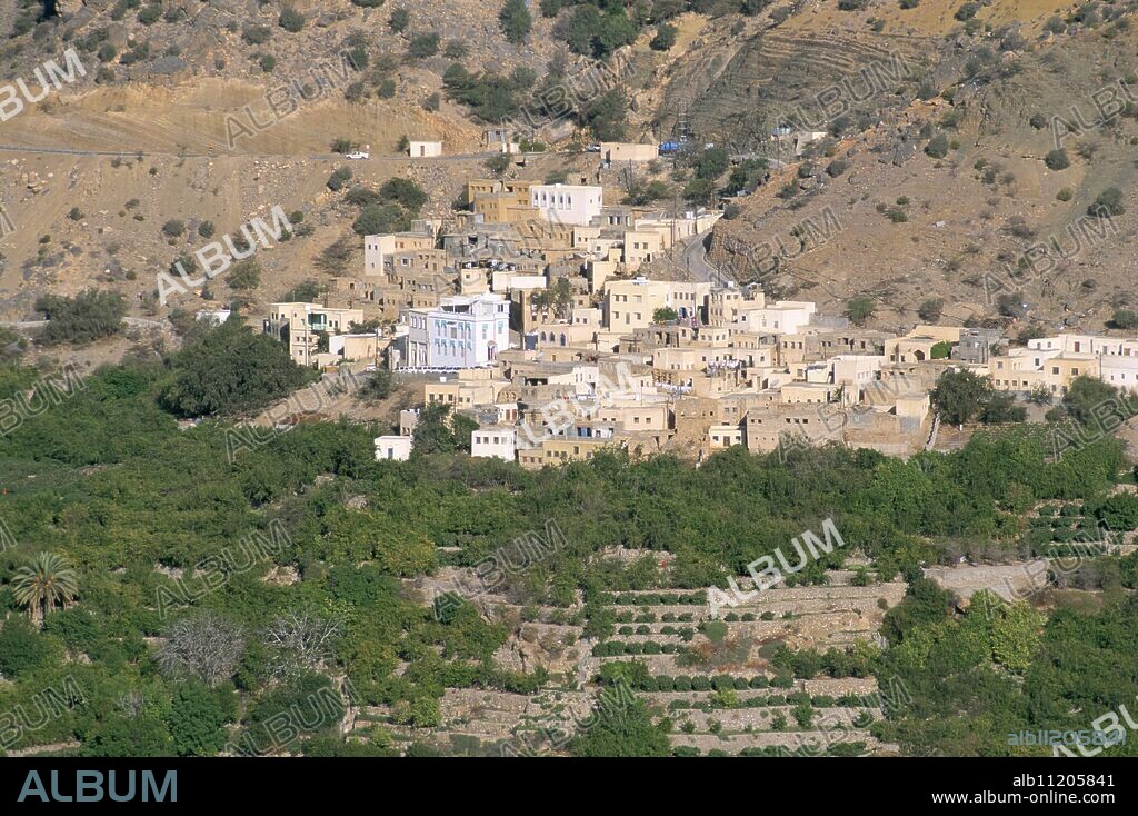 Village of Al Ain, Al Jabal Al Akkar region, Hajar Mountains, Sultanate of Oman, Middle East.