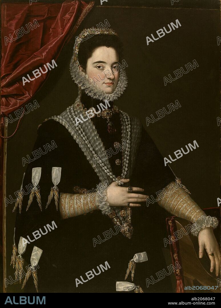 Scipione Pulzone / 'Retrato de dama', Hacia 1585, Escuela Italiana, Óleo sobre Lienzo, 113 cm x 85 cm, P01029.