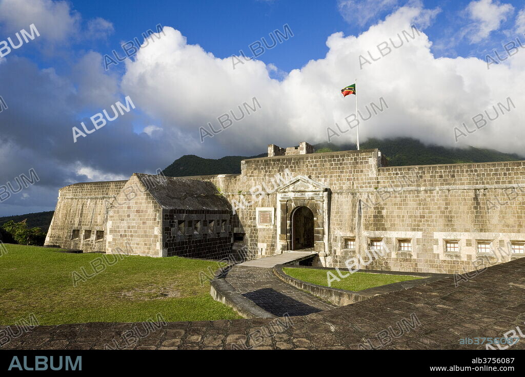 Brimstone Hill Fortress, 18th century compound, largest and best preserved fortress in the Caribbean, Brimstone Hill Fortress National Park, UNESCO World Heritage Site, St. Kitts, Leeward Islands, West Indies, Caribbean, Central America.