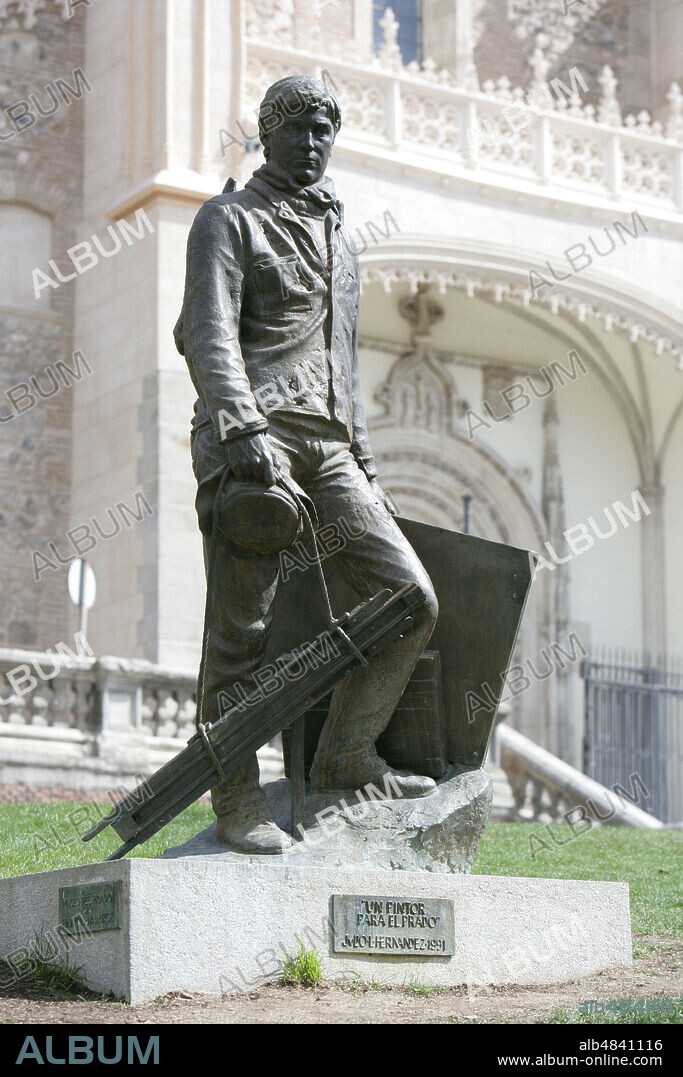 JULIO LÓPEZ HERNÁNDEZ. HERNANDEZ, JULIO LOPEZ. ESCULTOR ESPAÑOL. MADRID 1930. " UN PINTOR PARA EL PRADO " , AÑO 1991. ESCULTURA UBICADA JUNTO AL MUSEO DEL PRADO . MADRID.