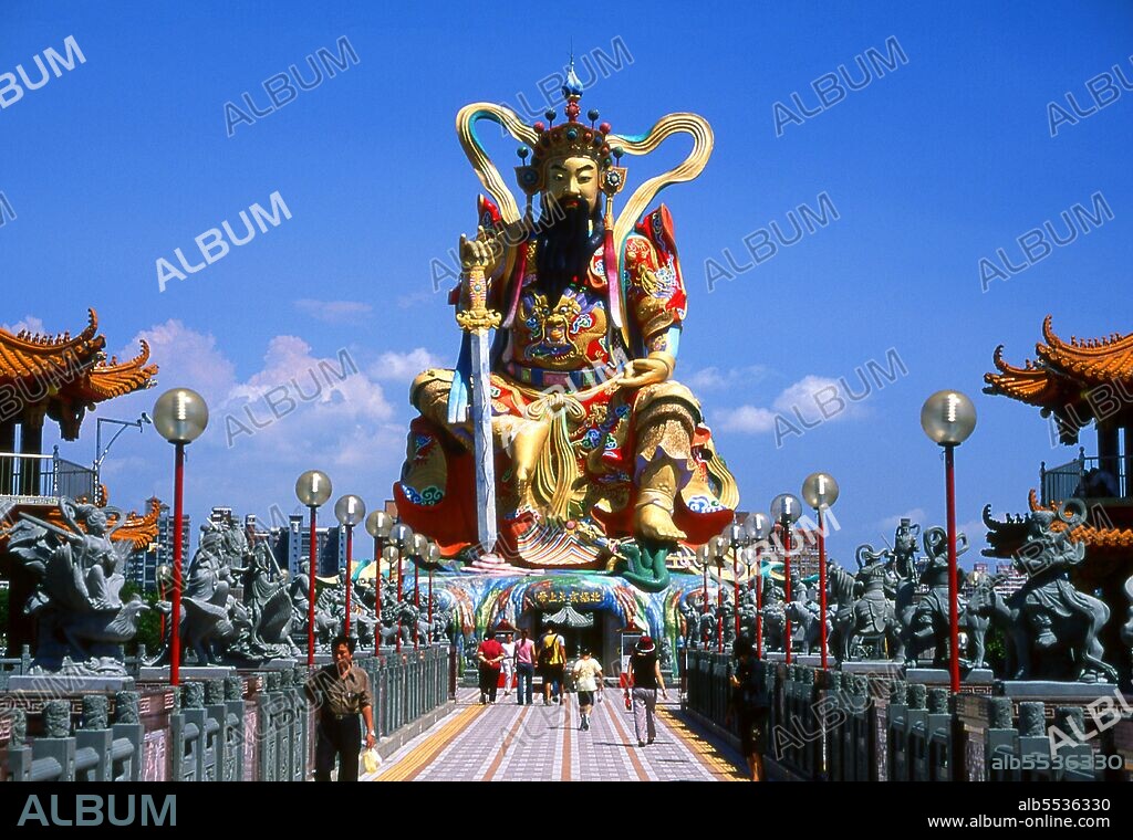 Xuan Wu (The Dark Martial or The Mysterious Martial), posthumously known as The Dark or Mysterious Heavenly Upper Emperor (Xuan Tian Shang Di), as well as True Warrior Grand Emperor (Zhen Wu Da Di), and commonly known as The Northern Emperor (Bei Di) or Emperor Lord (Di Gong) is one of the higher ranking Taoist deities, and one of the more revered deities in China. He is revered as a powerful god, able to control the elements (worshipped by those wishing to avoid fires), and capable of great magic. He is particularly revered by martial artists, and is the patron saint of Hebei, Manchuria and Mongolia. Since the third Ming Emperor, Zhu Di, claimed the help of Zhen Wu in his war to take over the Ming Empire, monasteries were built under the Imperial Decree in Wudang Mountains, in China's Hubei Province, where he allegedly attained immortality. Xuan Wu is also the patron saint of Cantonese and Min Nan speakers (particularly those of Hokkien ancestry) in southern China, whose ancestors fled south following the Song Imperial House of Zhao. Lotus Pond or Lotus Lake (Chinese: ???; pinyin: Liánchí Tán; Pe?h-oe-ji: Liân-tî-thâm) opened in 1951, and is famous for the lotus plants on the lake and the numerous temples around the lake, including the Spring and Autumn Pavilions (???), the Dragon and Tiger Pagodas (???), and the Confucian Temple (??).
