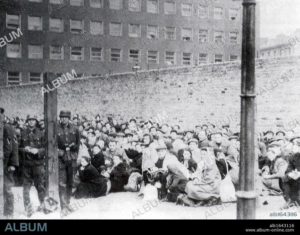 The Umschlagplatz, the point from which hundreds of thousands of Jews were deported to death camps from the Warsaw ghetto, Poland in the summer of 1942.