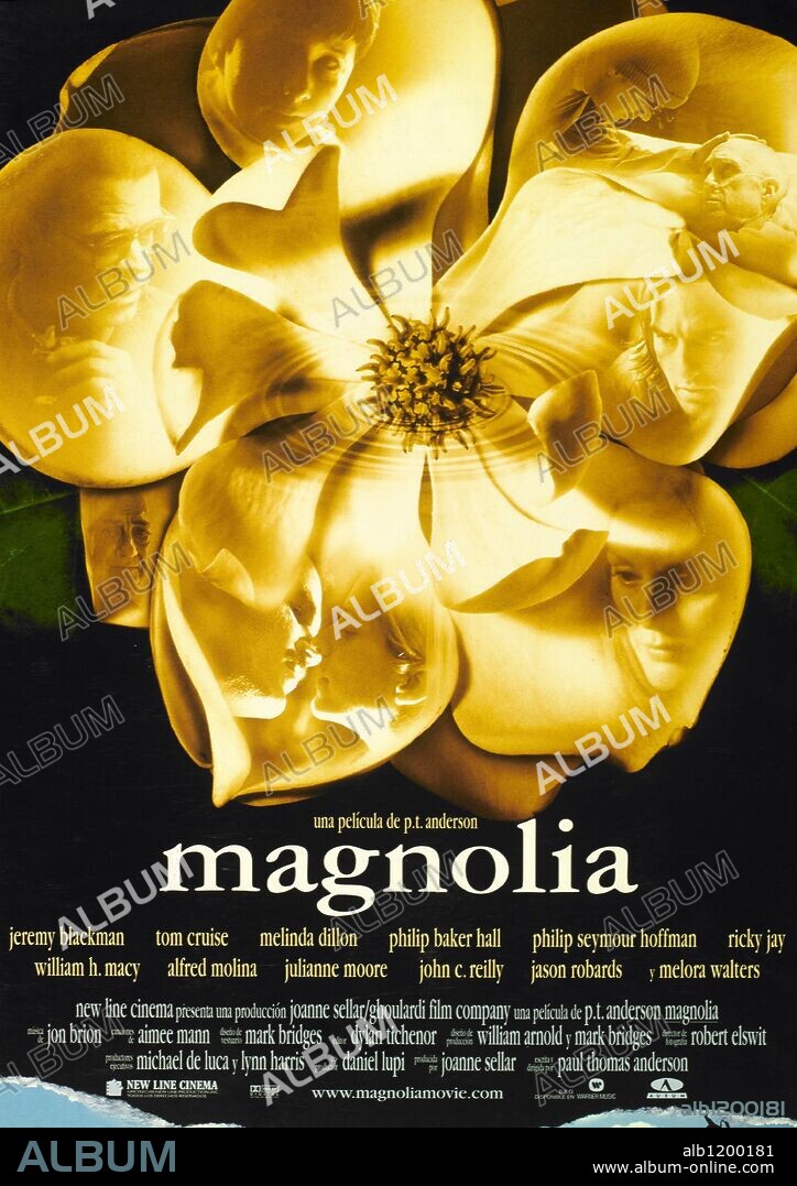 Poster of MAGNOLIA, 1999, directed by PAUL THOMAS ANDERSON. Copyright NEW LINE CINEMA.